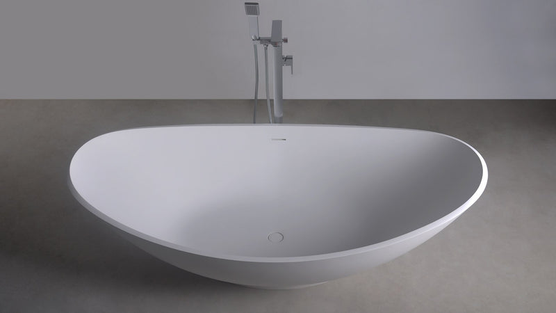 Ideavit solid surface vrijstaand bad Solidlectus mat wit - 180 cm