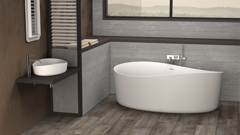 Ideavit solid surface vrijstaand bad Solidharmony mat wit - 175 cm