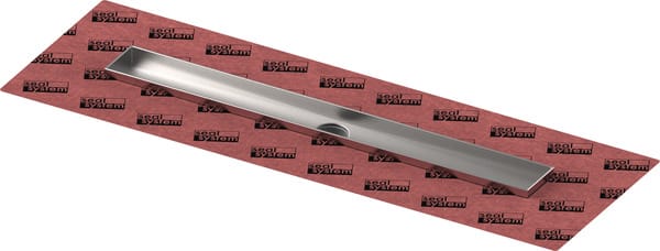 Tece RVS douchegoot set Drainline Steel II vlak - 150 cm