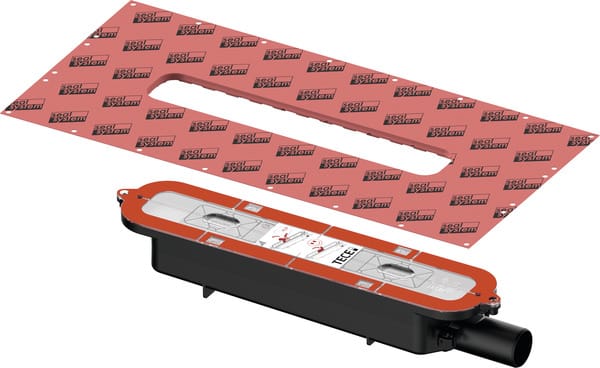 Tece RVS douchegoot set Drainline Plate tegelbaar 100 cm Tece RVS douchegoot set Drainline Plate tegelbaar 100 cm