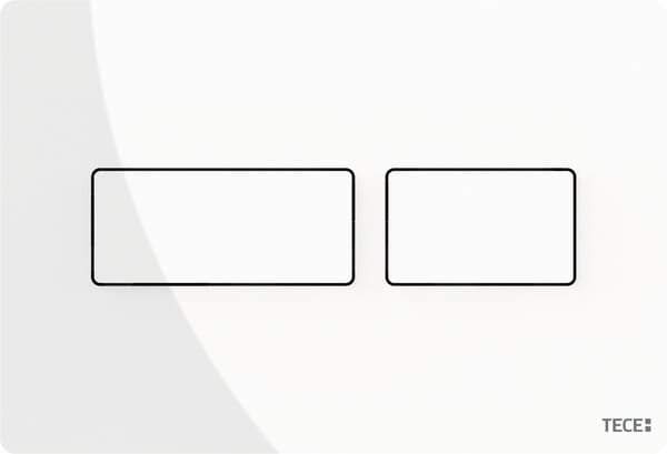 Tece RVS bedieningspaneel Solid glans wit