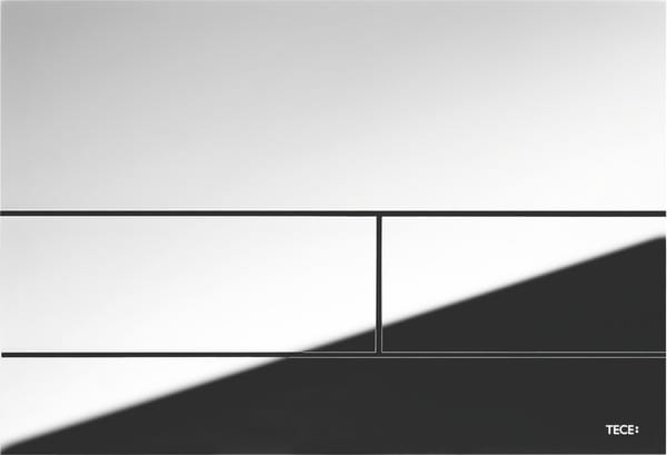 Tece metalen bedieningspaneel Square II glans chroom