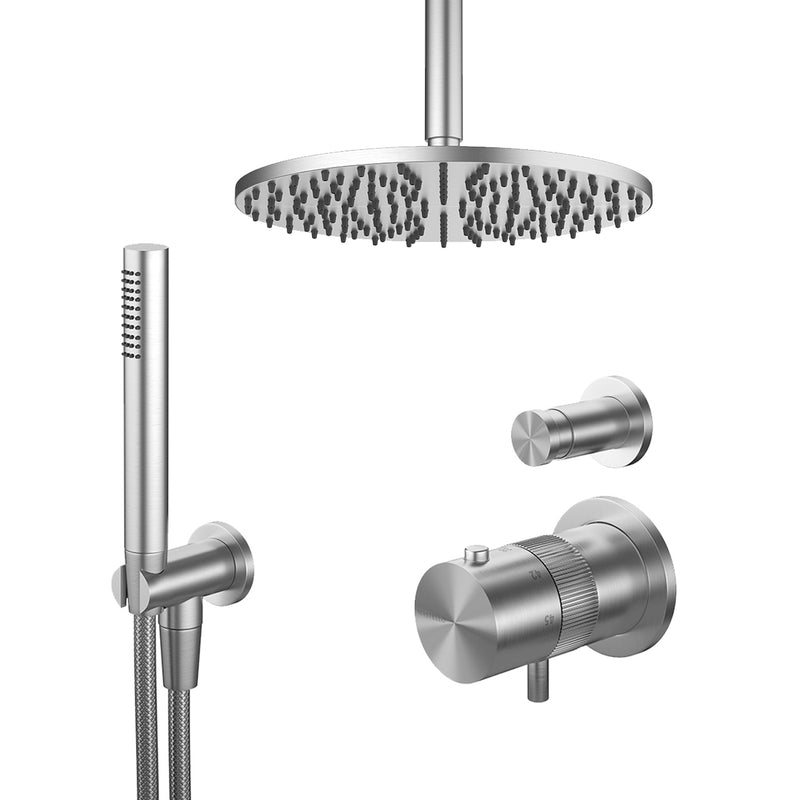Mastello RVS inbouw doucheset plafond met thermostaatkraan en handdouche