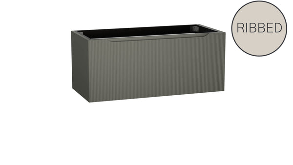 Mastello modulair badkamermeubel Bloom ribbed beton groen