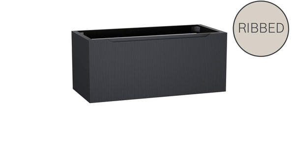 Mastello modulair badkamermeubel Bloom ribbed mat zwart