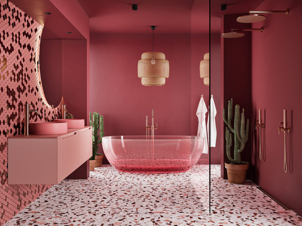 Mastello modulair badkamermeubel Bloom oud roze - afbeelding 2
