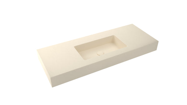 Mastello enkele wastafel Foss centraal washed beige 120 cm
