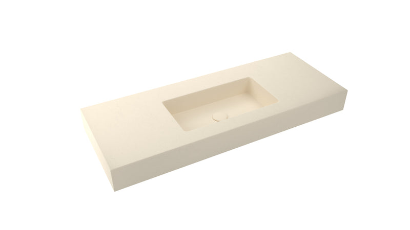 Mastello enkele wastafel Foss centraal washed beige 100 cm