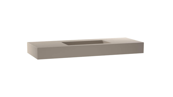 Mastello enkele wastafel Foss centraal washed beige 120 cm - afbeelding 2