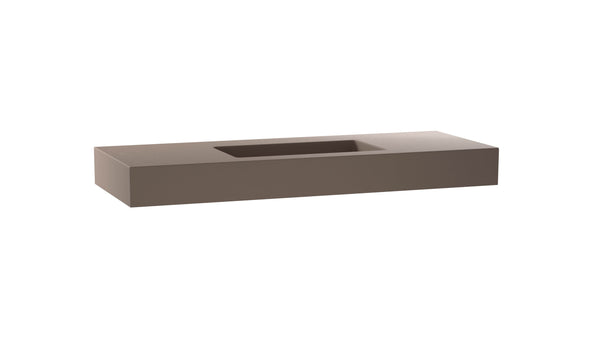 Mastello enkele wastafel Foss centraal washed cappuccino 120 cm - afbeelding 2