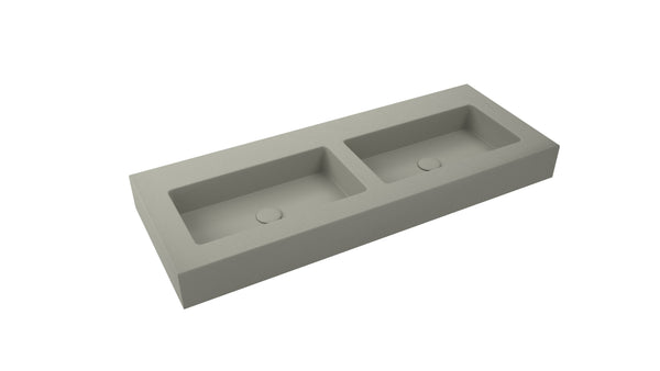 Mastello dubbele wastafel Foss washed beton groen 120 cm