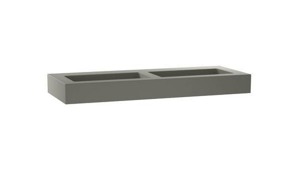 Mastello dubbele wastafel Foss washed beton groen 120 cm - afbeelding 2