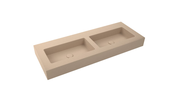Mastello dubbele wastafel Foss washed cappuccino 120 cm