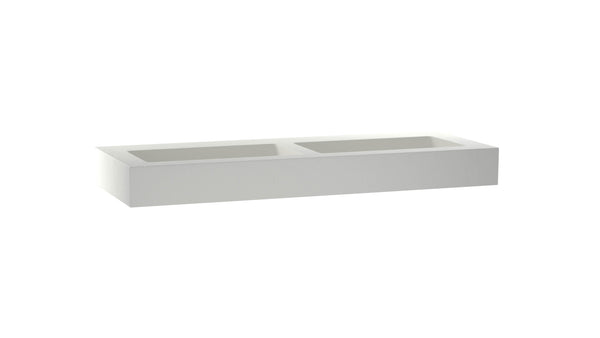 Mastello dubbele wastafel Foss washed mat wit 120 cm - afbeelding 2