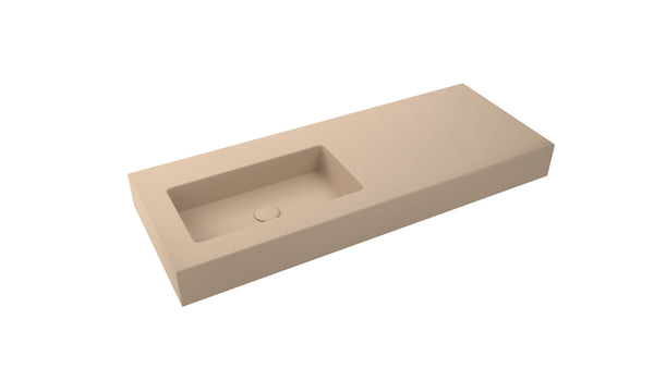 Mastello enkele wastafel Foss links washed cappuccino 120 cm
