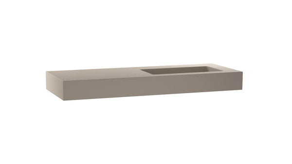 Mastello enkele wastafel Foss rechts washed beige 120 cm - afbeelding 2