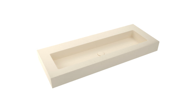 Mastello enkele wastafel Foss groot washed beige 120 cm