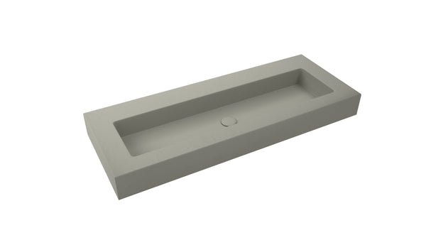 Mastello enkele wastafel Foss groot washed beton groen 120 cm