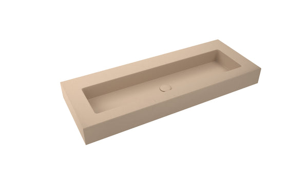 Mastello enkele wastafel Foss groot washed cappuccino 120 cm