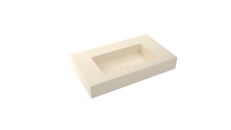 Mastello enkele wastafel Foss washed beige 60 cm