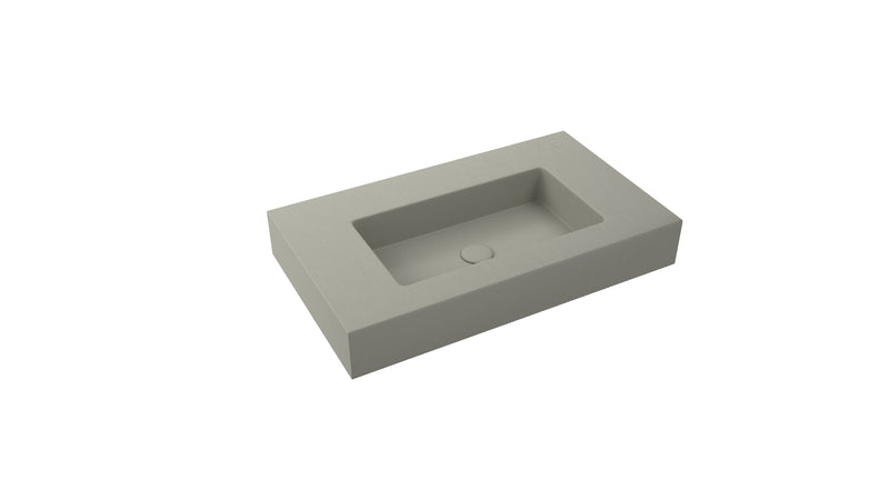 Mastello enkele wastafel Foss washed beton groen 60 cm