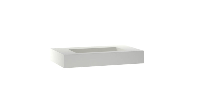 Mastello enkele wastafel Foss washed mat wit 80 cm - afbeelding 2