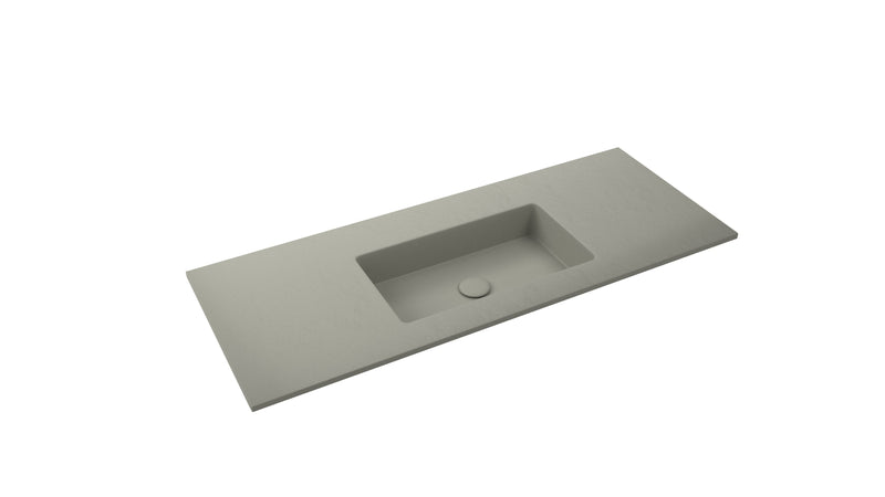 Mastello enkele wastafel Jools centraal washed beton groen 120 cm