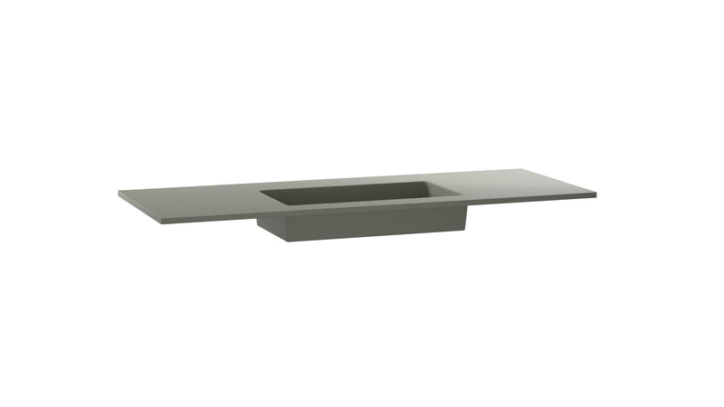 Mastello enkele wastafel Jools centraal washed beton groen 120 cm - afbeelding 4