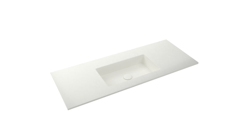 Mastello enkele wastafel Jools centraal washed mat wit 100 cm