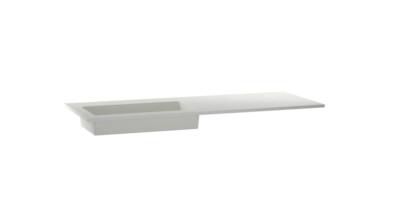Mastello enkele wastafel Jools links washed mat wit 100 cm - afbeelding 4