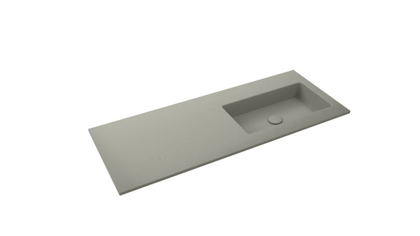 Mastello enkele wastafel Jools rechts washed beton groen 100 cm