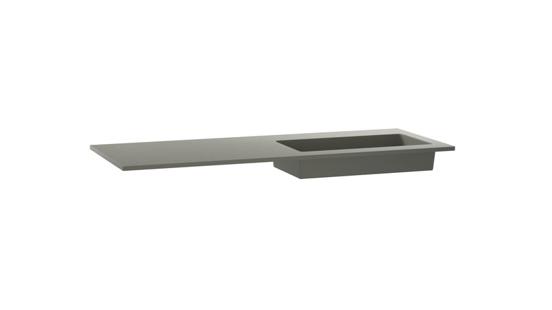 Mastello enkele wastafel Jools rechts washed beton groen 100 cm - afbeelding 4