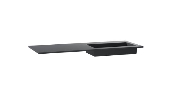 Mastello enkele wastafel Jools rechts washed mat zwart 100 cm - afbeelding 2