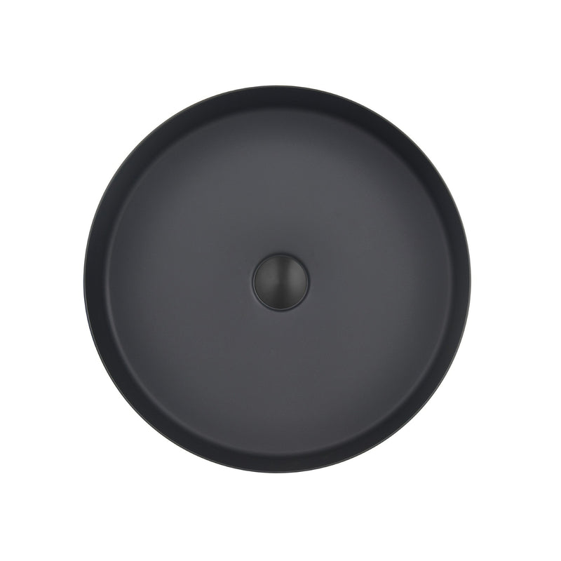 Djati RVS waskom Florence mat zwart - 40 cm