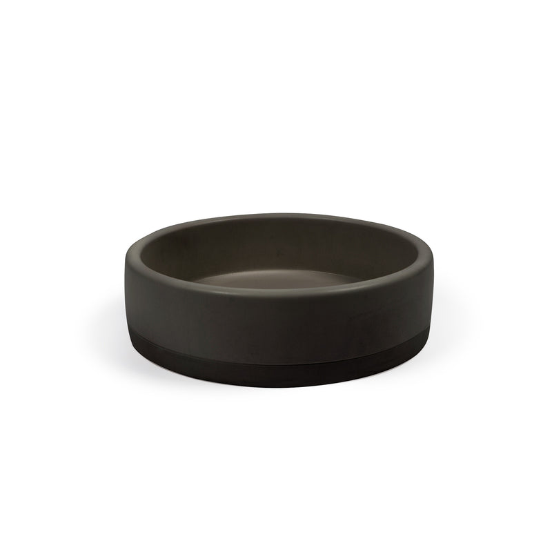 Nood betonnen waskom Bowl Two Tone Charcoal - 40 cm