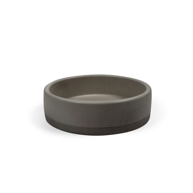 Nood betonnen waskom Bowl Two Tone Mid Tone Grey - 40 cm