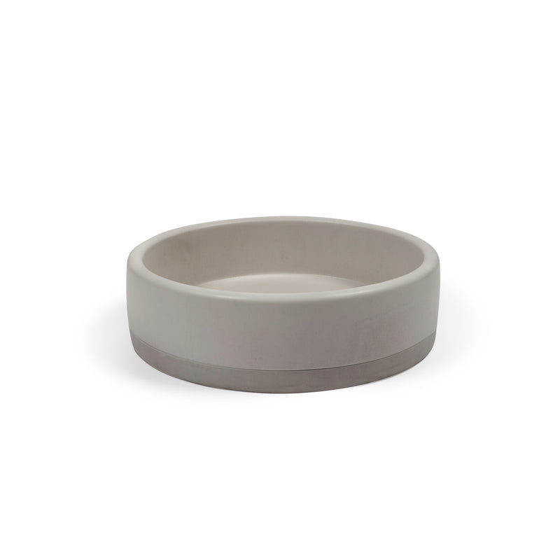 Nood betonnen waskom Bowl Two Tone Sky Grey - 40 cm