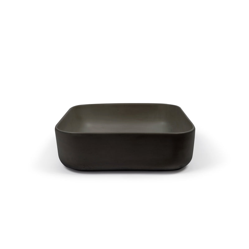 Nood betonnen waskom Cube Charcoal - 39 cm