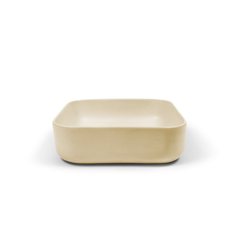 Nood betonnen waskom Cube Custard - 39 cm