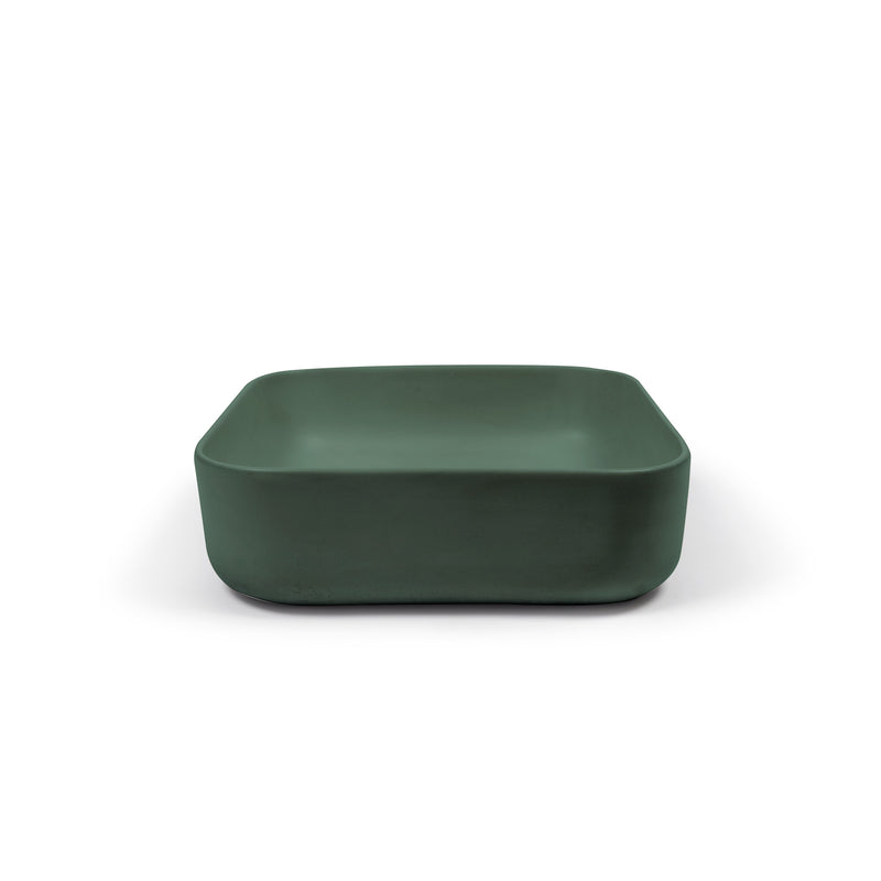 Nood betonnen waskom Cube Teal - 39 cm