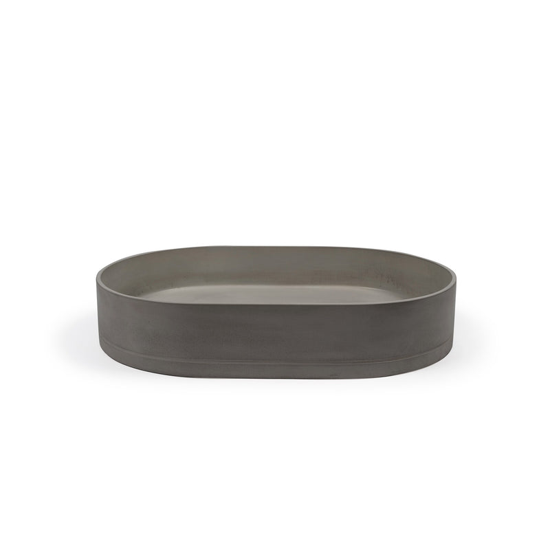 Nood betonnen waskom Pill Mid Tone Grey - 58 cm