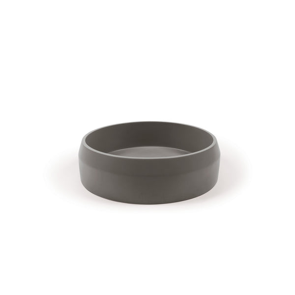 Nood betonnen waskom Prism Circle Mid Tone Grey - 40 cm