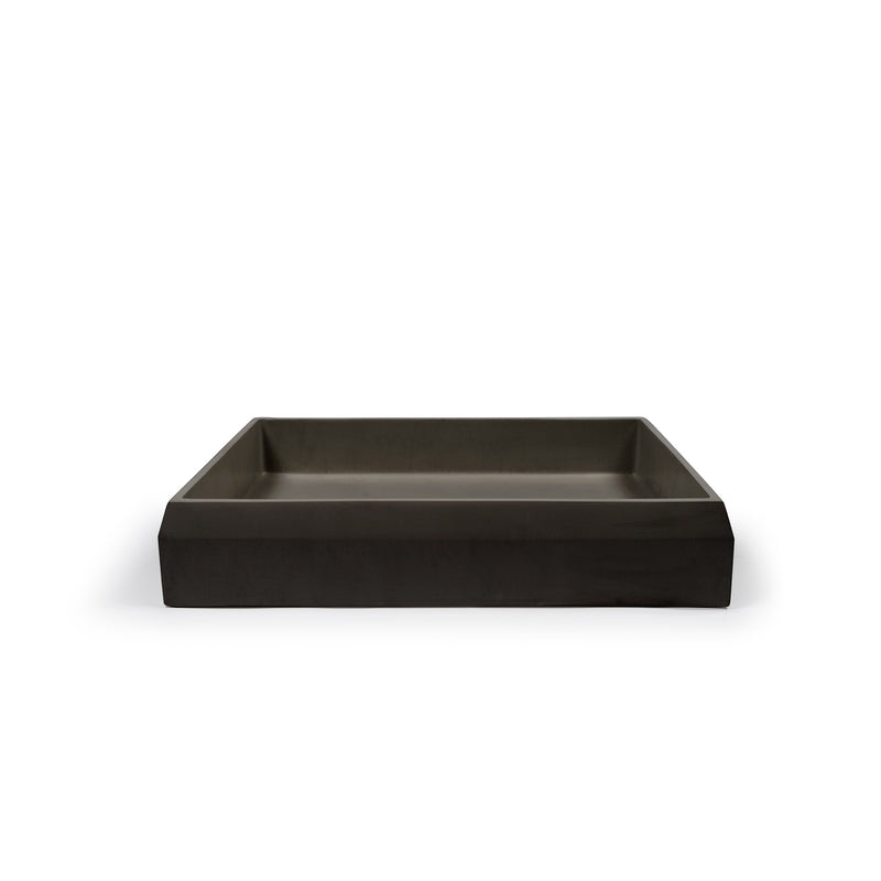 Nood betonnen waskom Prism Rectangle Charcoal - 60 cm