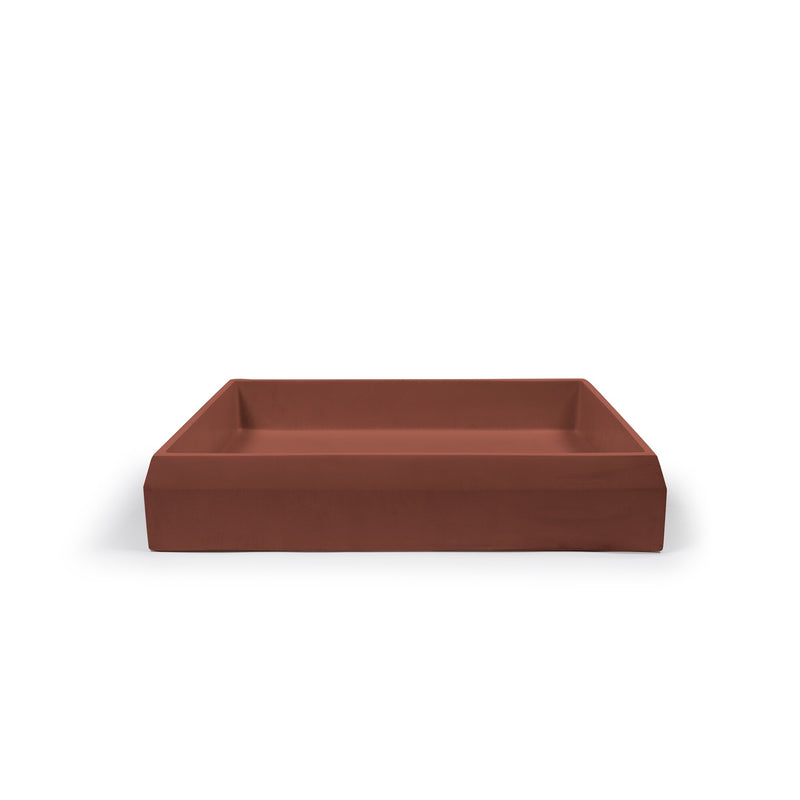 Nood betonnen waskom Prism Rectangle Clay - 60 cm