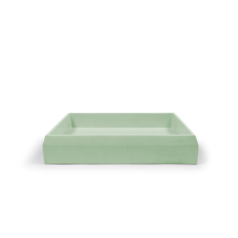 Nood betonnen waskom Prism Rectangle Mint - 60 cm