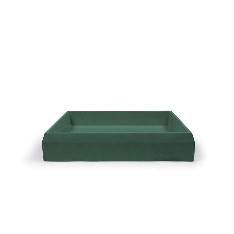 Nood betonnen waskom Prism Rectangle Teal - 60 cm