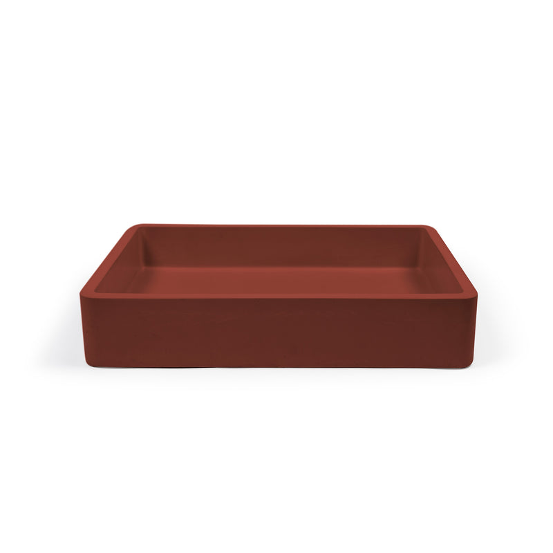 Nood betonnen waskom Vesl Rectangle Clay - 60 cm
