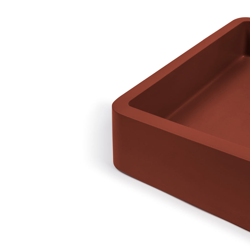 Nood betonnen waskom Vesl rechthoekig Clay - 60 cm