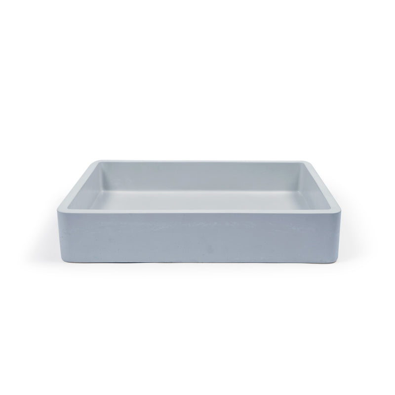 Nood betonnen waskom Vesl Rectangle Powder Blue - 60 cm