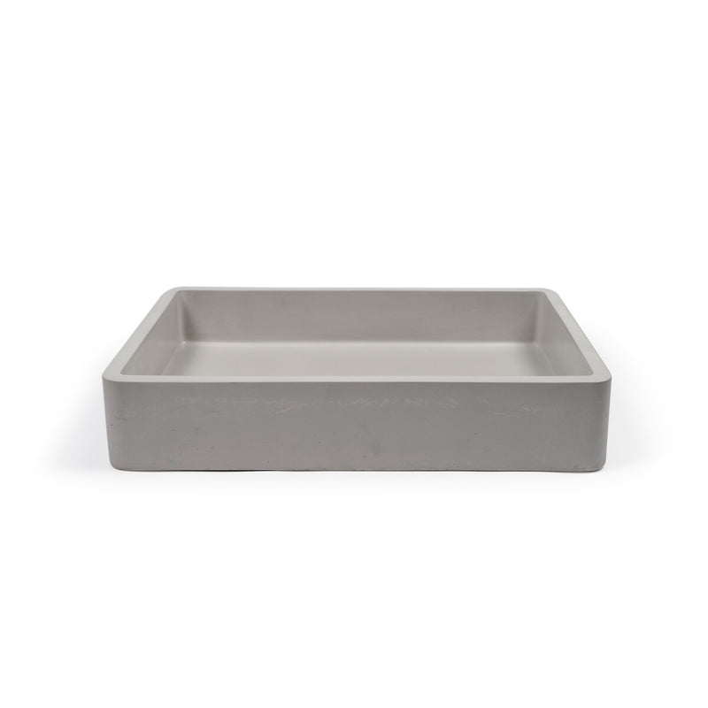 Nood betonnen waskom Vesl Rectangle Sky Grey - 60 cm
